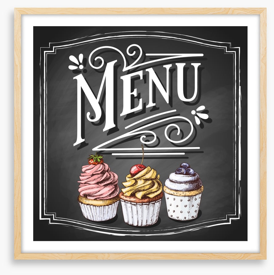 Cupcake menu
