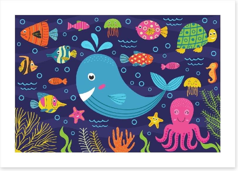 The cheerful whale