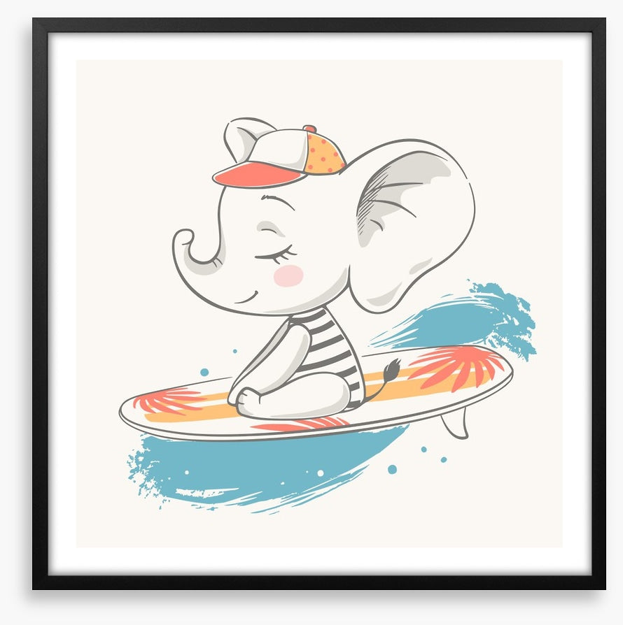 Surfing elephant