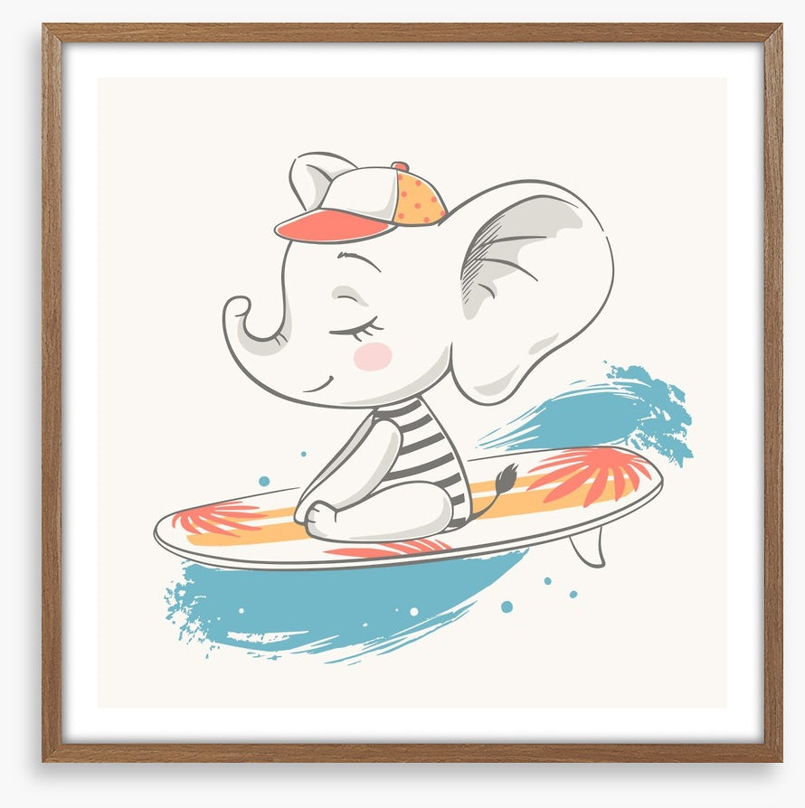 Surfing elephant