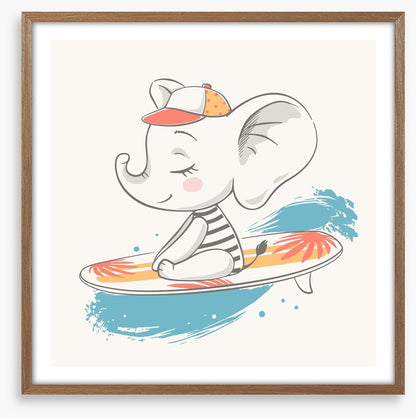 Surfing elephant