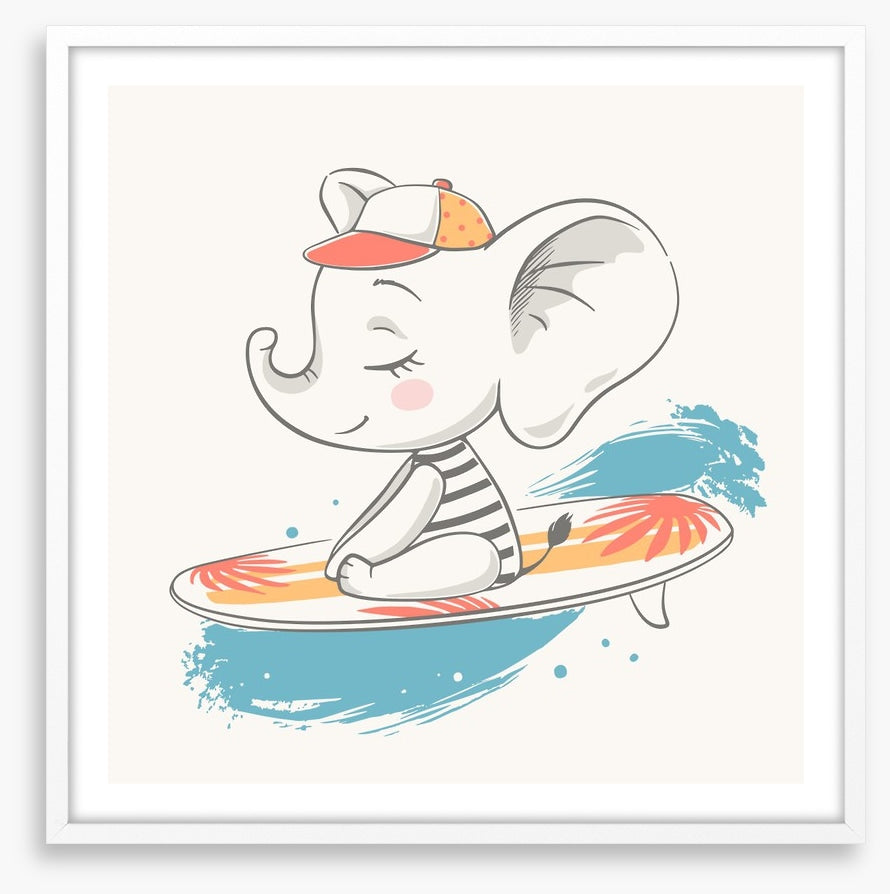 Surfing elephant