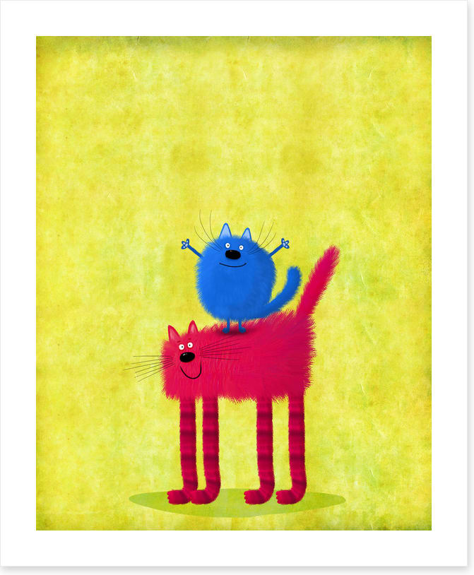 Blue cat red cat