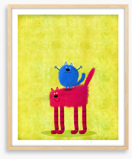 Blue cat red cat