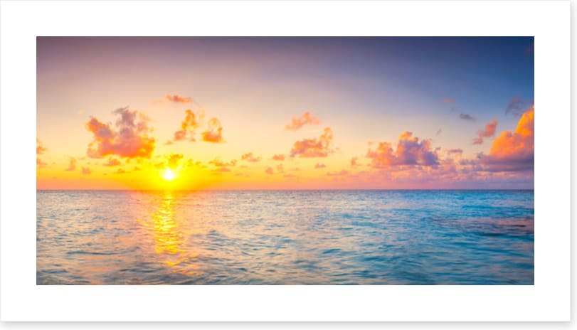 Golden sea sunset