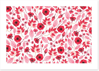 Red petal leaves