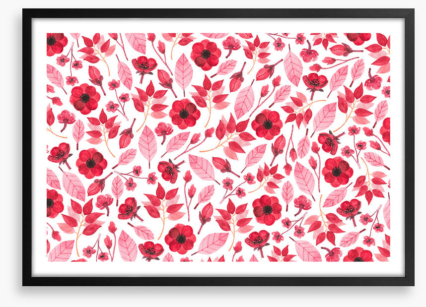 Red petal leaves