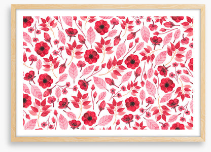 Red petal leaves