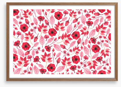 Red petal leaves