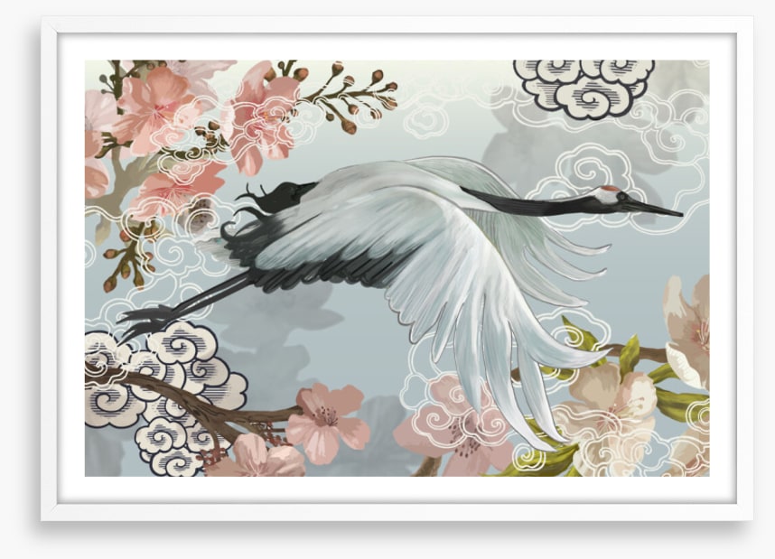 Sakura cloud crane