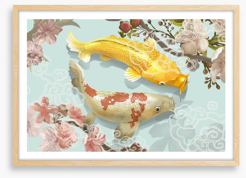 Blossom pool koi