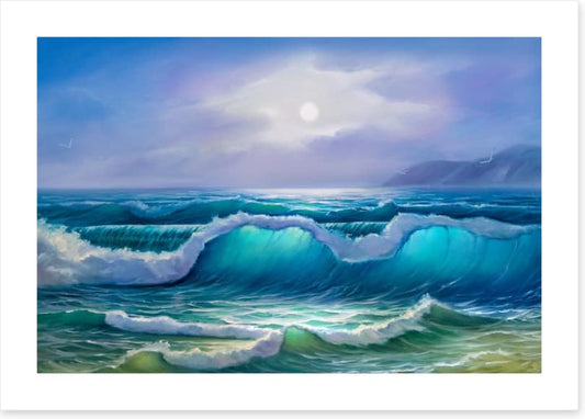 Moonlit waves