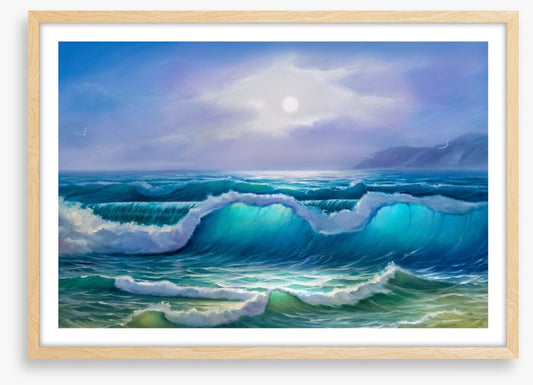 Moonlit waves