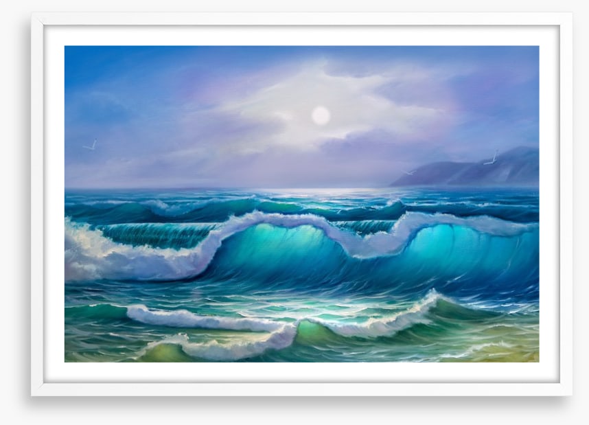 Moonlit waves