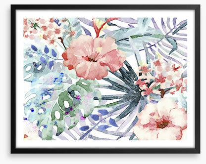 Ferns and flowers