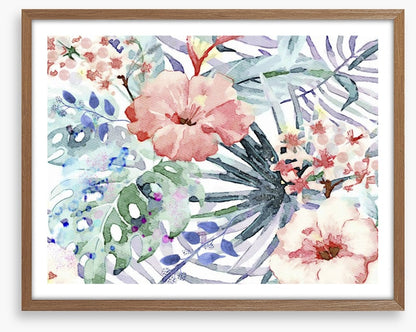 Ferns and flowers