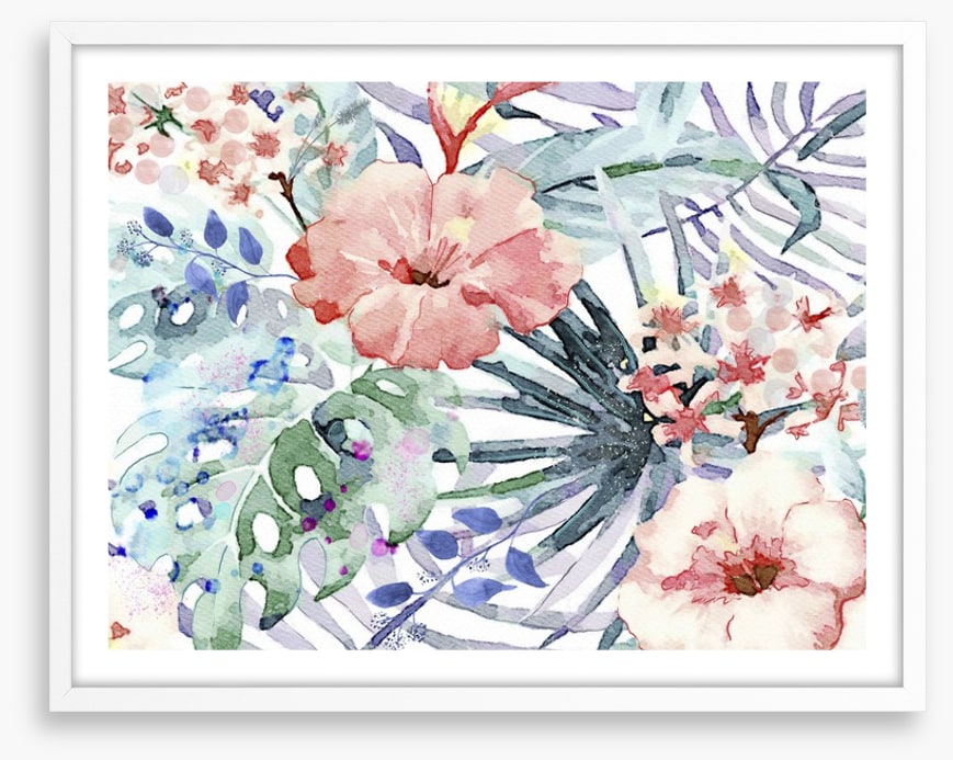 Ferns and flowers