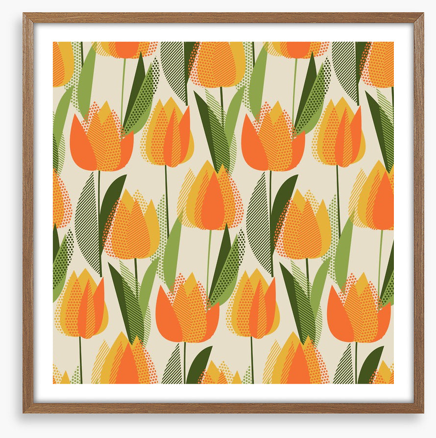 Retro tulips