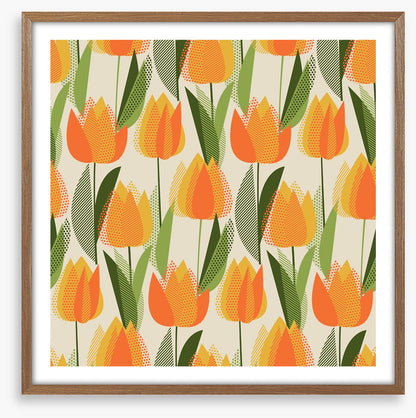 Retro tulips