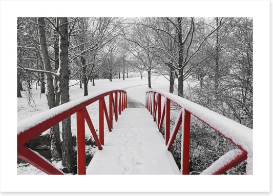 The red footbridge