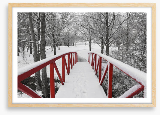 The red footbridge