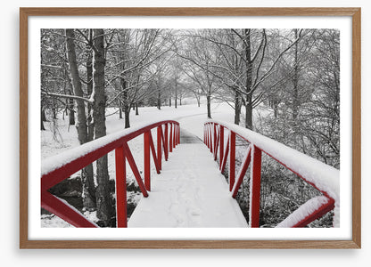 The red footbridge