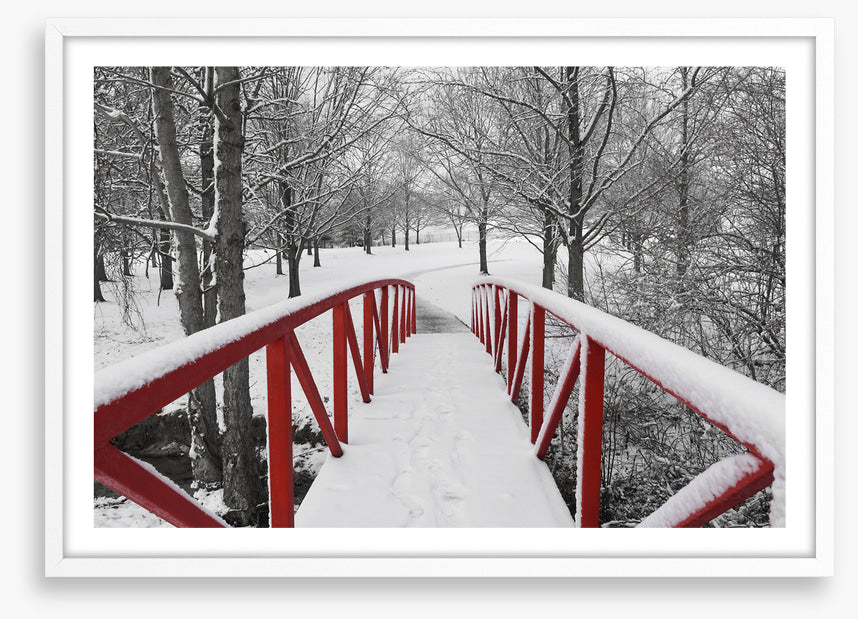 The red footbridge