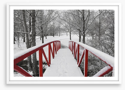 The red footbridge