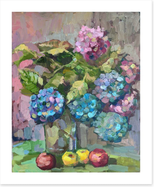 Hydrangea and fruit