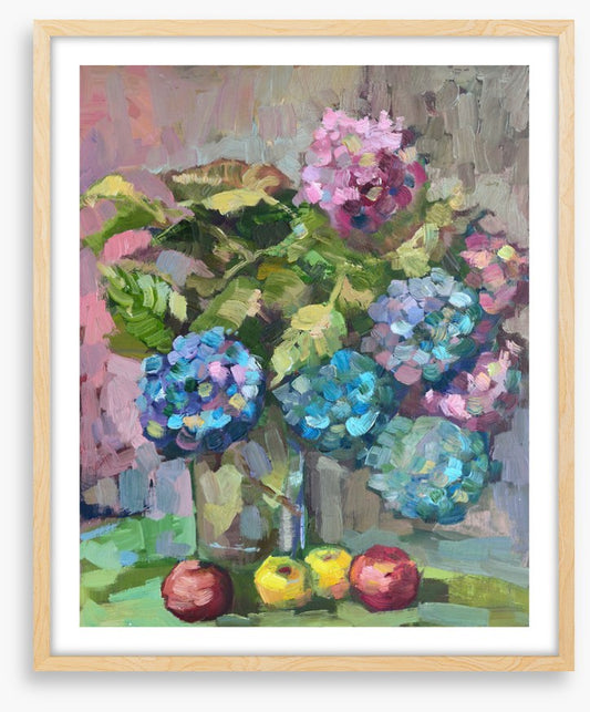 Hydrangea and fruit