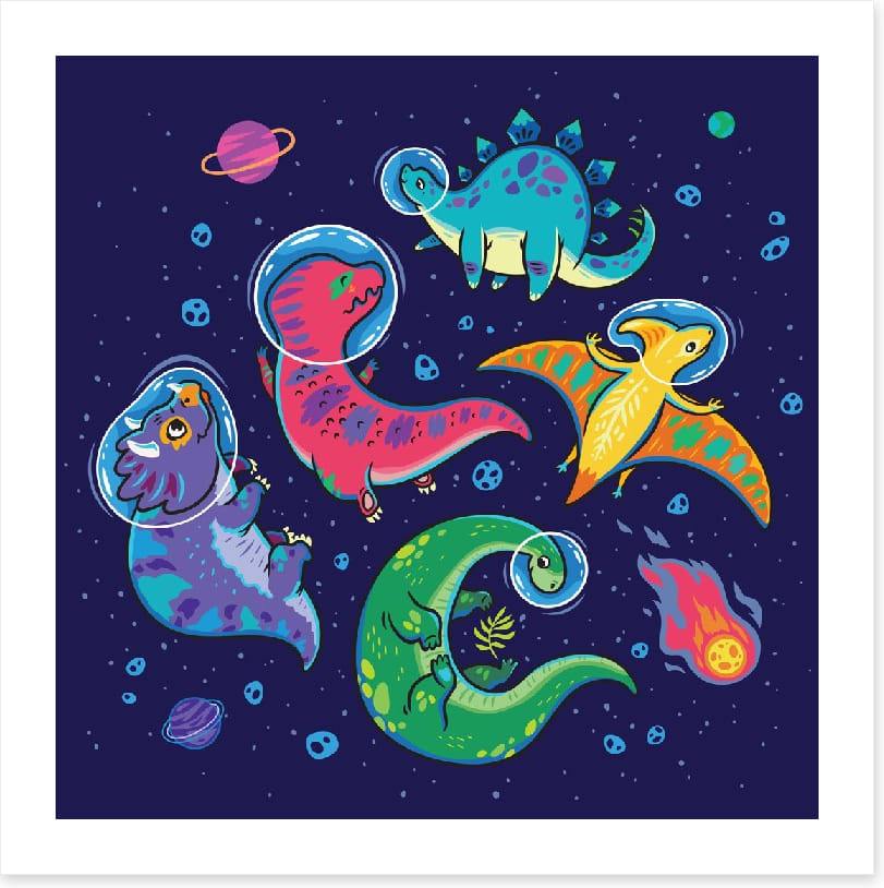 Dinosaurs in space