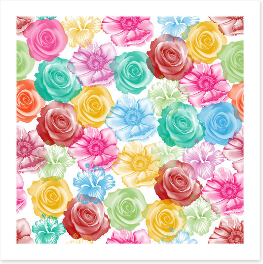 Rainbow of roses