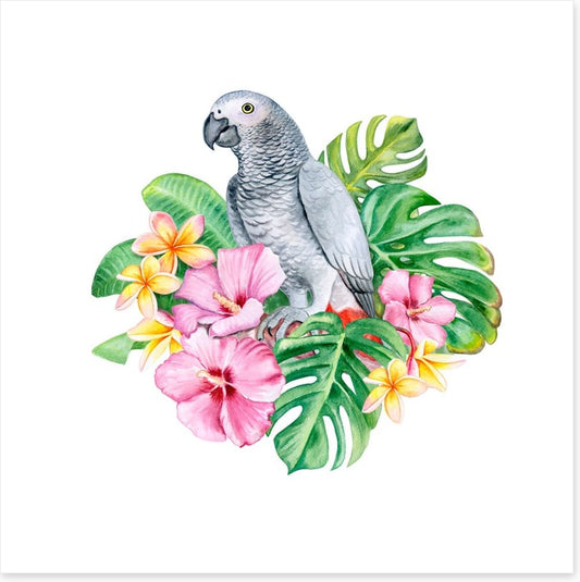 Parrot in the plumeria