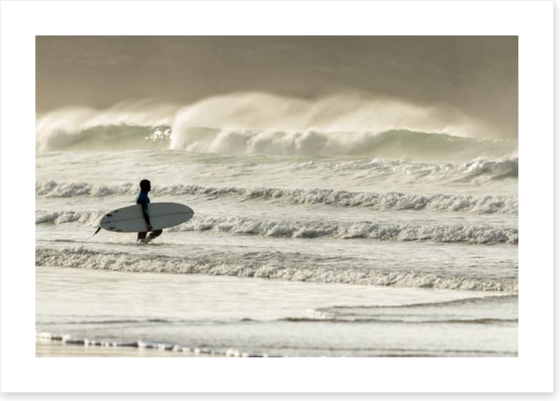 Into the surf