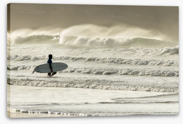 Into the surf
