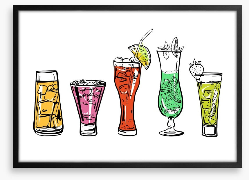 Colourful cocktails