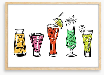 Colourful cocktails