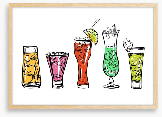 Colourful cocktails