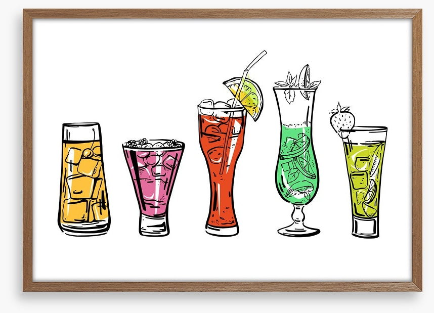 Colourful cocktails
