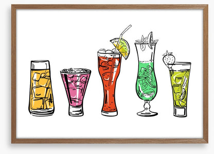 Colourful cocktails