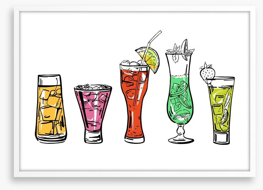Colourful cocktails