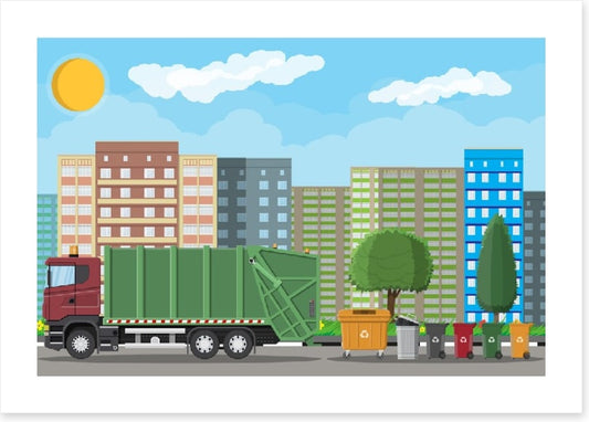 The recycling truck