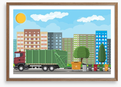The recycling truck