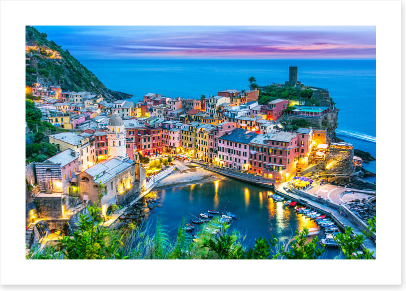Vernazza village dusk