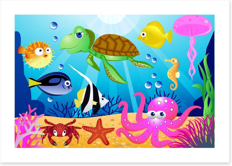 At the bottom of the sea