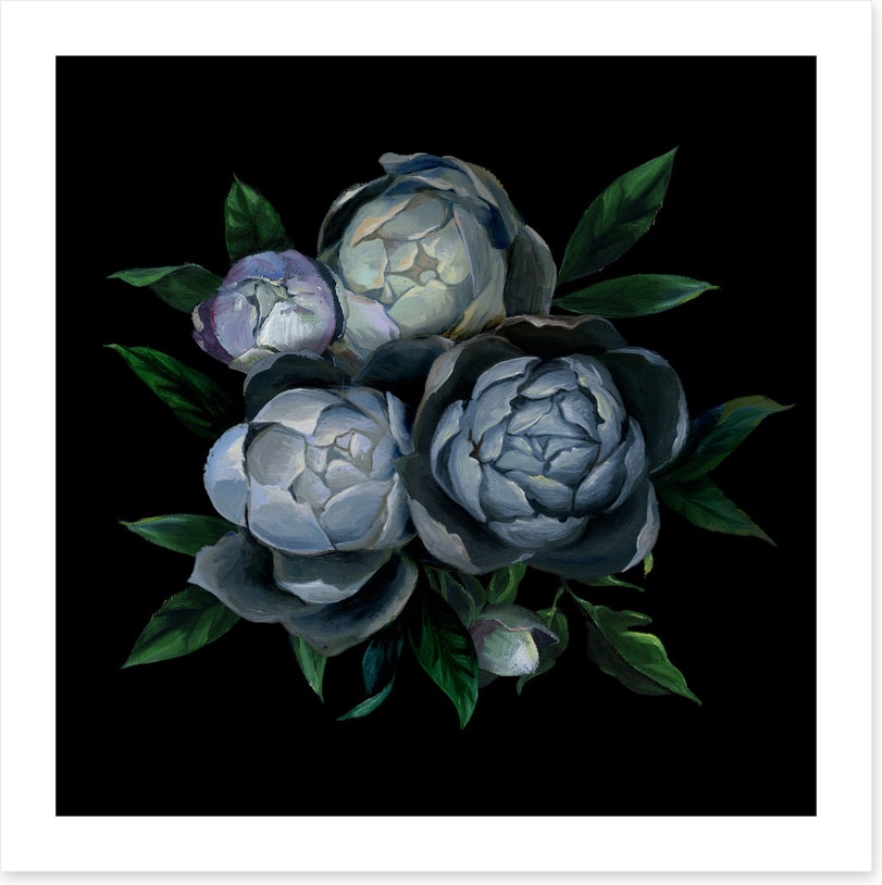 Bouquet of blue peonies