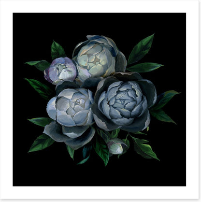 Bouquet of blue peonies
