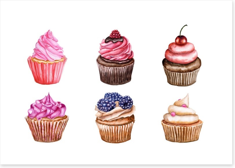 Berry cherry cupcakes
