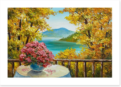 Beside the autumn lake