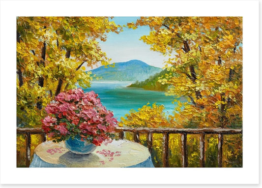 Beside the autumn lake